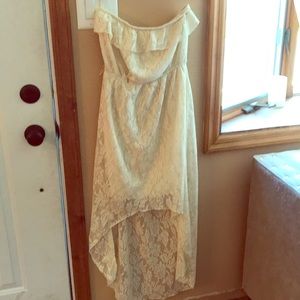 High/low lace dress